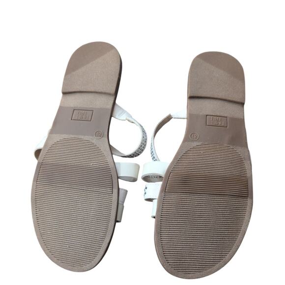 cream and crystal sandals size 8.5 - Picture 2 of 2